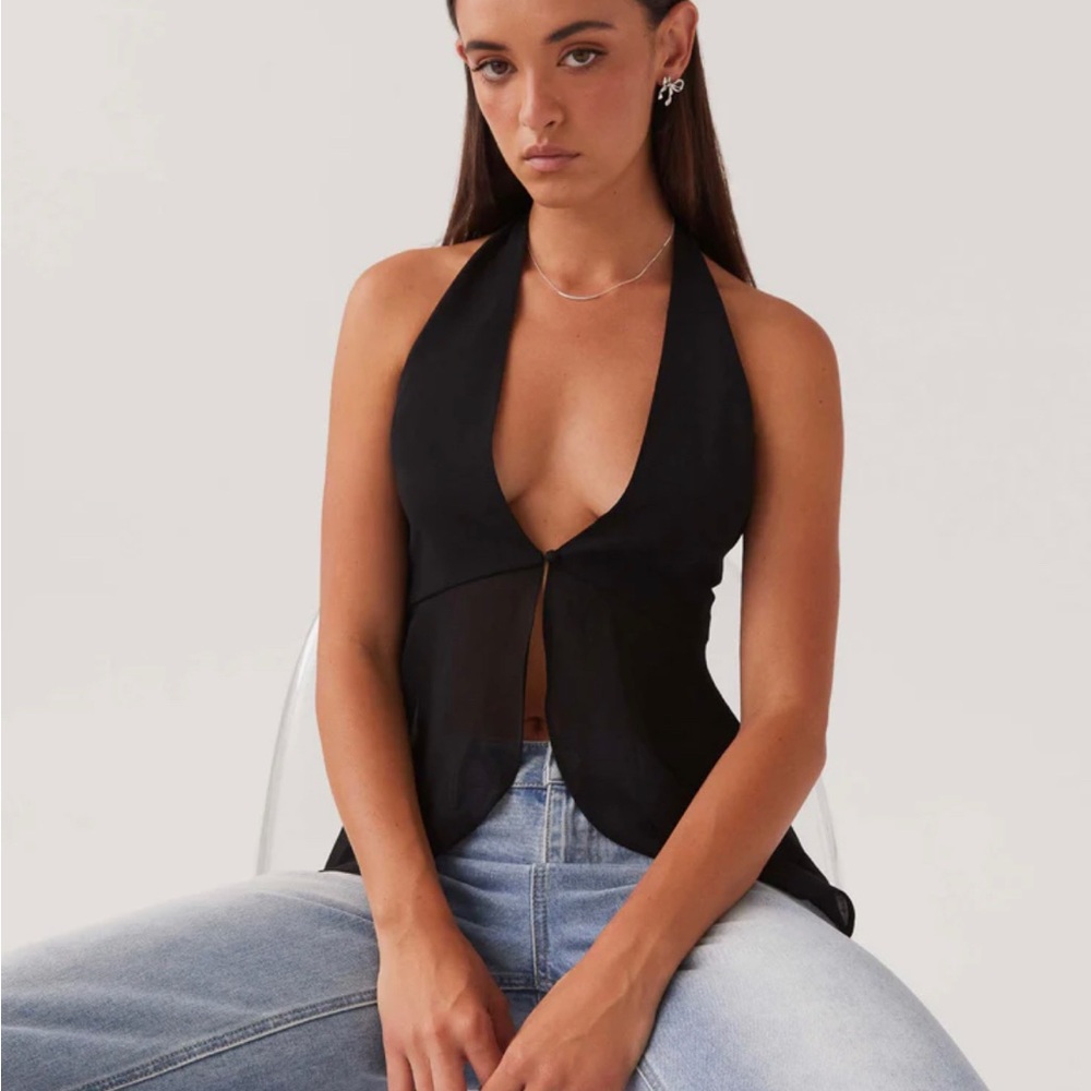 Peppermayo Black Halterneck Top